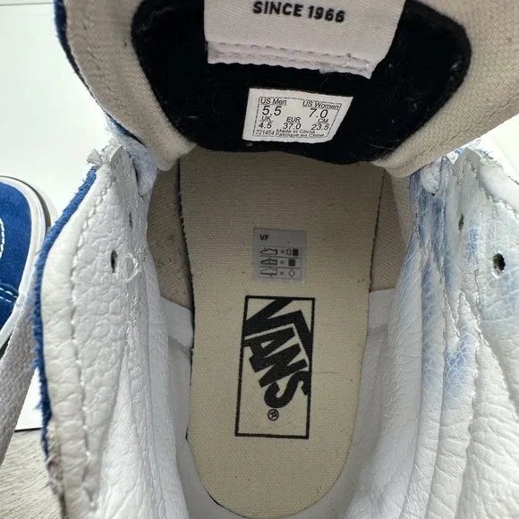 VANS Sk8-Hi Bolt True Blue & Black Suede Canvas High Top Sneakers Men’s Size 5.5 - Picture 11 of 11